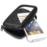 Support smartphone moto étanche MultiRide ouvert, façade tactile transparente et double fermeture éclair