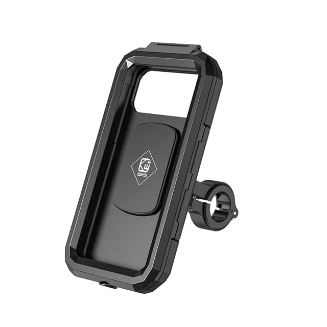 Étui étanche et antichoc du support téléphone moto fixé sur le guidon