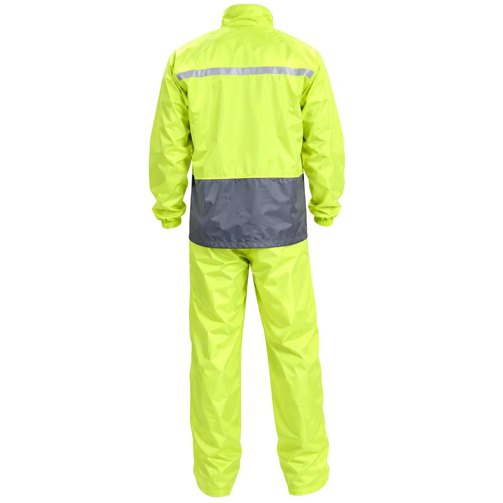 Ensemble Pluie Moto Jaune Haute Visibilité 2 Pièces