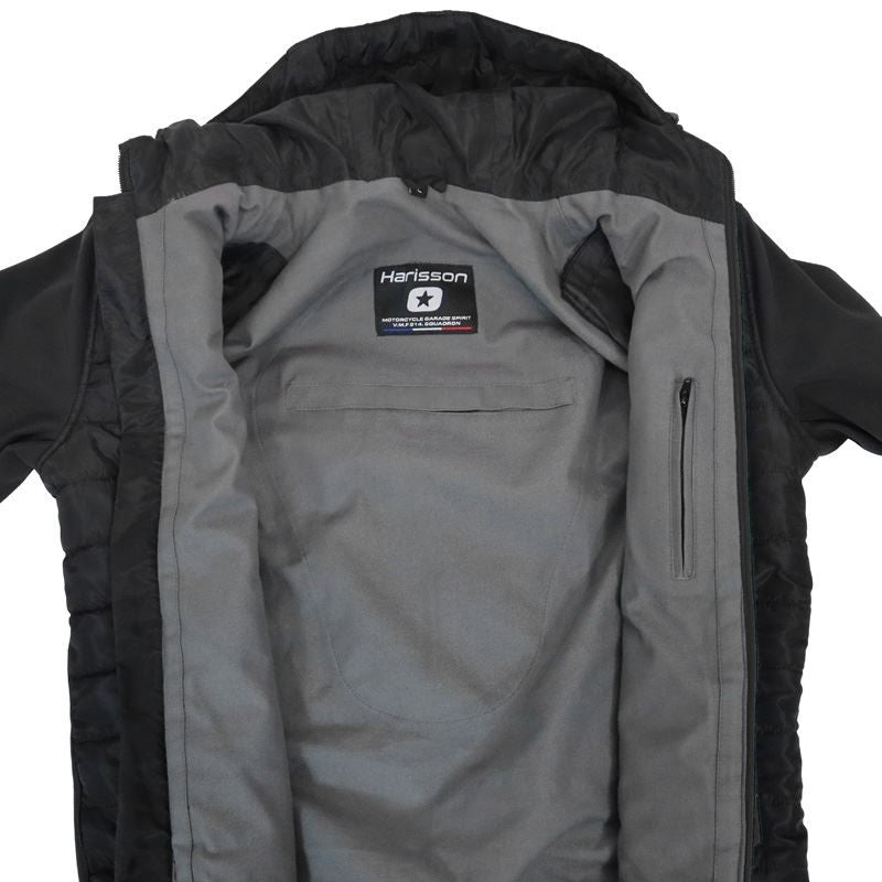 Veste Moto Softshell Homme Harisson Aspen Noir CE - LE PRATIQUE DU MOTARD