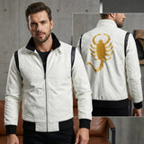 White leather jacket - Scorpion
