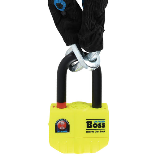 Oxford Boss Alarm — Chaîne Antivol 12 mm × 1.5 m + Alarme