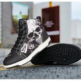 Basket Moto Skull & Roses Montante | URBANDARK™ - LE PRATIQUE DU MOTARD