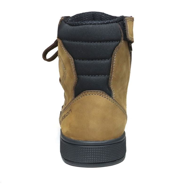 Basket Moto Homme Harisson Branco Marron Semelle Noire — Waterproof Cuir CE - LE PRATIQUE DU MOTARD