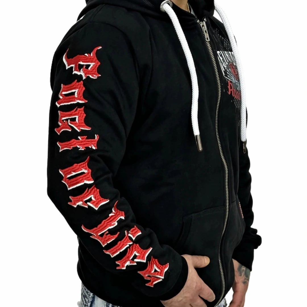 Veste Zippée "Hellrider" – Édition Heavyweight 340g (Broderie Premium) - LE PRATIQUE DU MOTARD