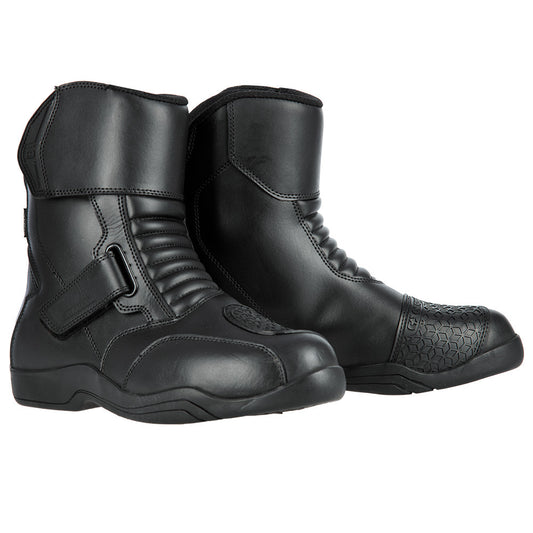 Bottes Moto Homme Oxford Delta 2.0 Short — Cuir Imperméable Dry2Dry™, Noir