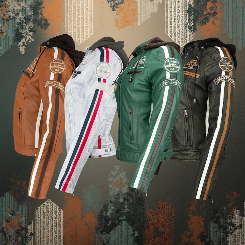 Blouson cuir moto rétro chic pour femme | LEGENDARY 58™ - LE PRATIQUE DU MOTARD