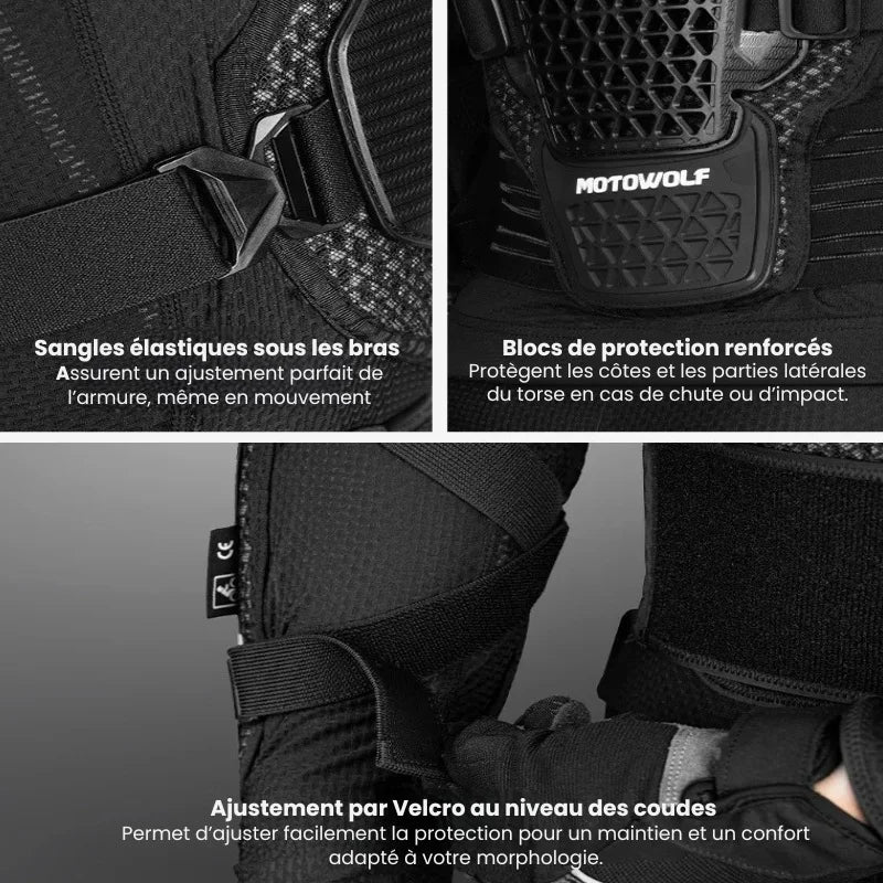 Gilet de protection anatomique moto | Bionic PG1 Blanc - LE PRATIQUE DU MOTARD