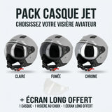 JET motorcycle aviator helmet - Gray S779 LEOV
