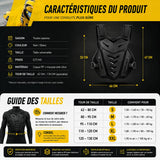 Guide des tailles du pare pierre moto MX-DRAG : tour de taille et dimensions