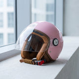 Casque Jet Moto Femme Rose Homologué ECE 22.06 — Taille XS - XL | GASOLINE S100 Octane