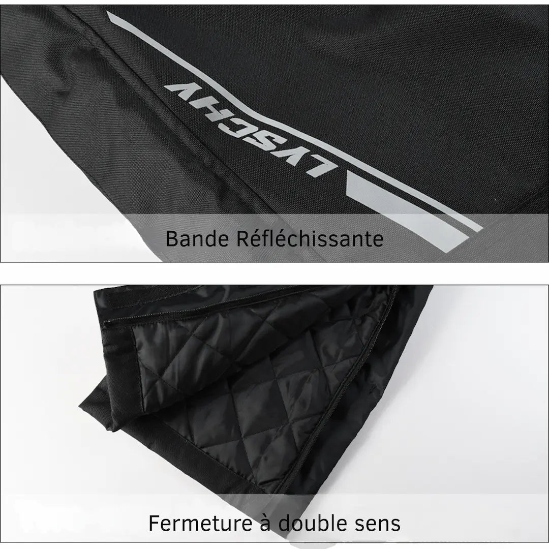Surpantalon Moto & Scooter "Rapide - Enfilage" STORM™: Chaud, Étanche et Protégé (CE Niv.2) - LE PRATIQUE DU MOTARD