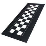 Tapis environnemental moto Damier Racing 190x80cm pour garage, atelier et paddock