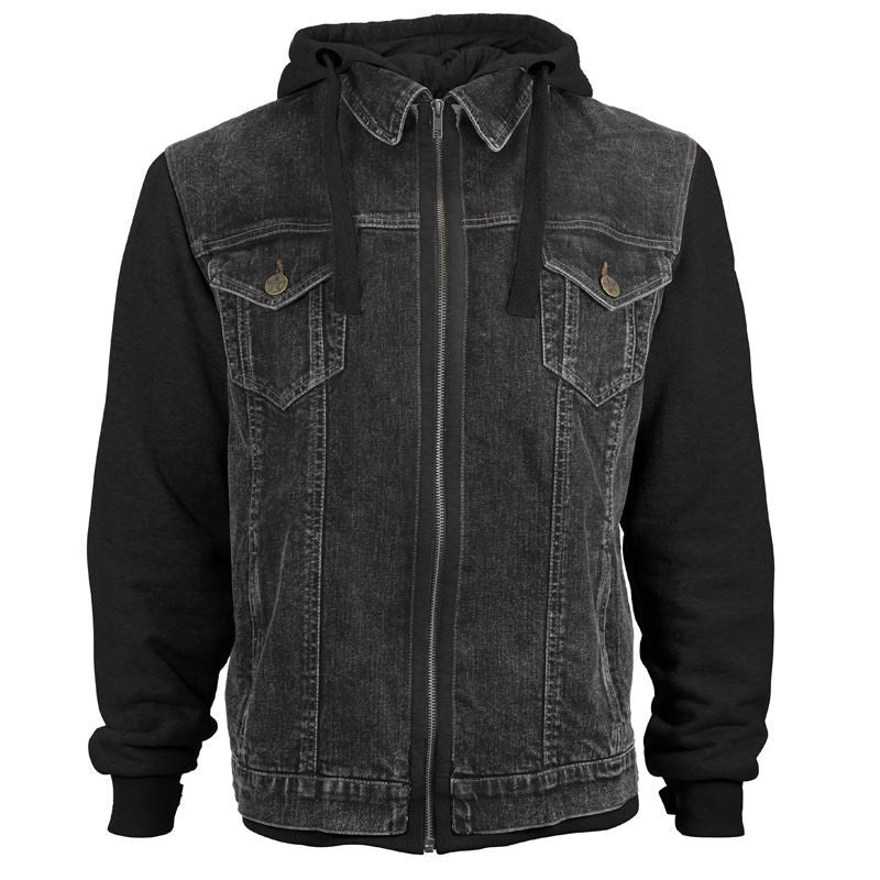 Veste Moto Coton Chiné Homme Harisson West Side II Noire/grise CE - LE PRATIQUE DU MOTARD