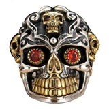 Bague motard tête de mort égyptienne (Argent) - LE PRATIQUE DU MOTARD