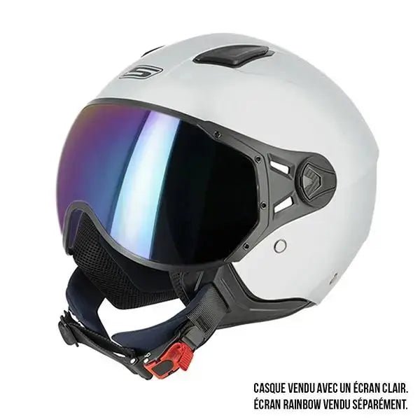 Casque moto Jet - Aviateur Gris Mat - LE PRATIQUE DU MOTARD
