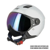 Casque moto Jet - Aviateur Gris Mat - LE PRATIQUE DU MOTARD