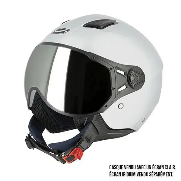 Casque moto Jet - Aviateur Gris Mat - LE PRATIQUE DU MOTARD
