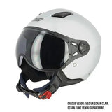 Casque moto Jet - Aviateur Gris Mat - LE PRATIQUE DU MOTARD