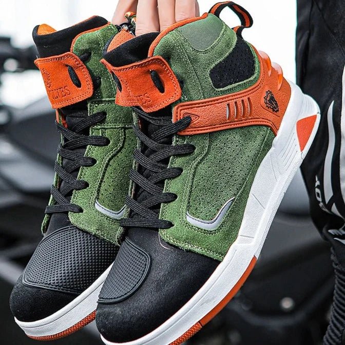 Baskets homme moto - Vert - LE PRATIQUE DU MOTARD