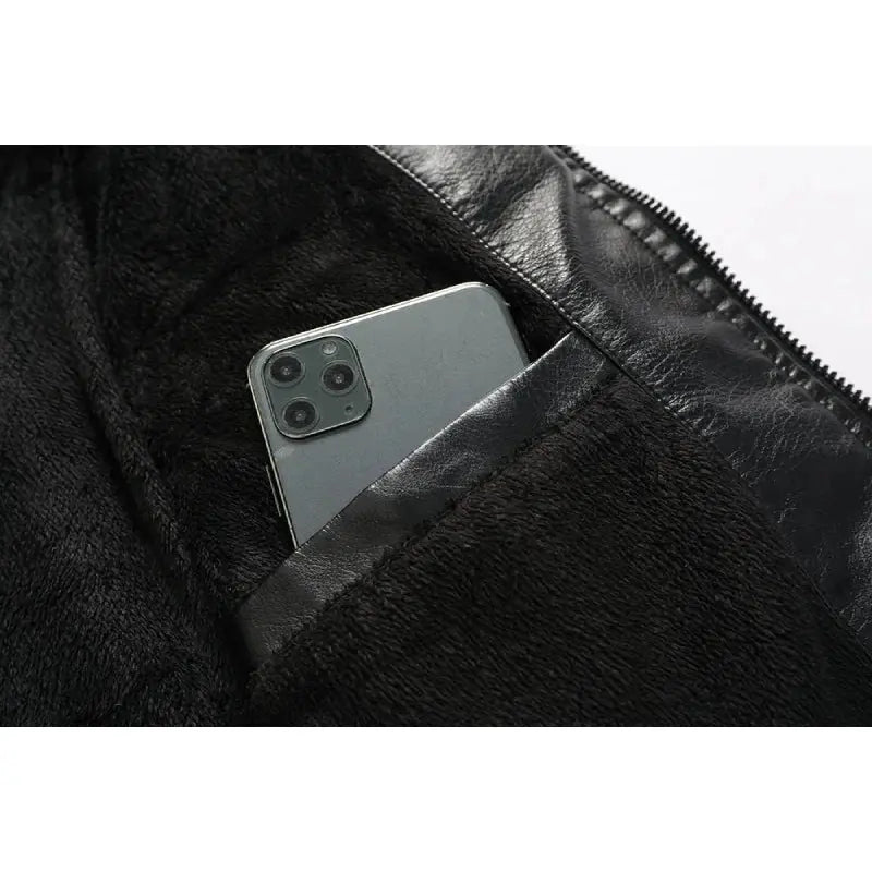 Blouson cuir vintage - BLEU Le Pratique du Motard