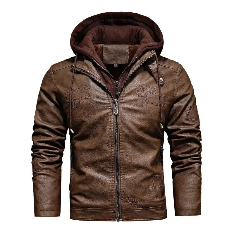 Blouson en cuir homme avec capuche - KINGS Le Pratique du Motard