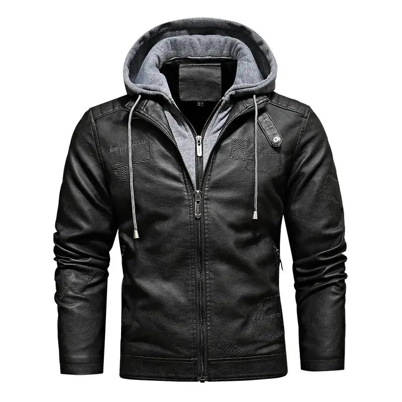 Blouson en cuir homme avec capuche - KINGS Le Pratique du Motard