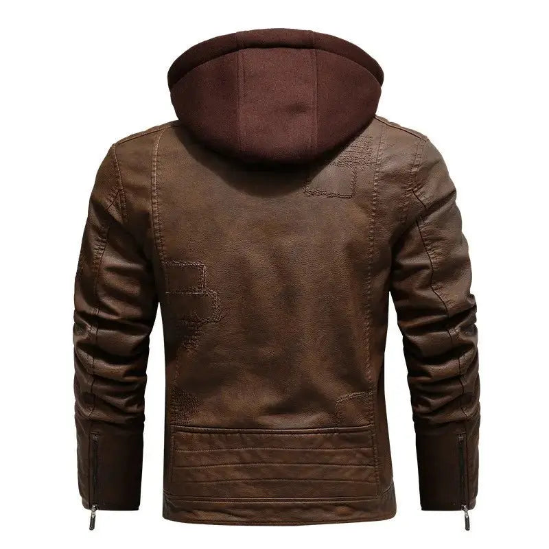 Blouson en cuir homme avec capuche - KINGS Le Pratique du Motard