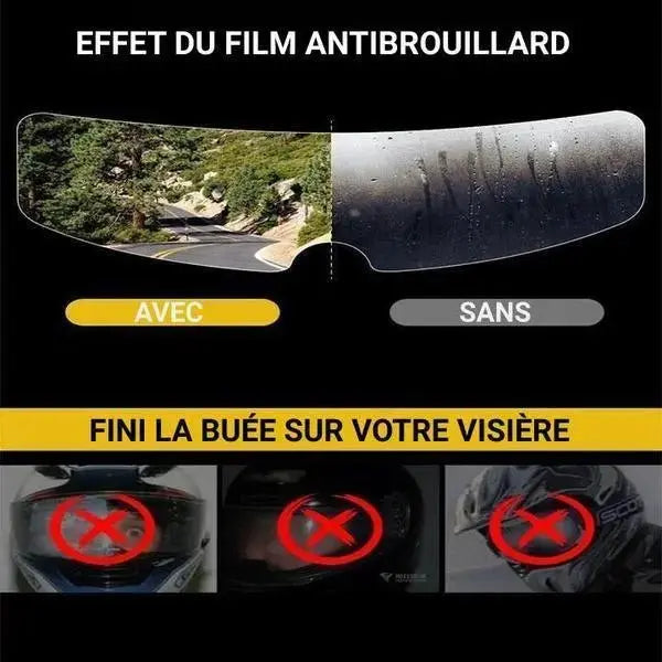 Film Anti-buée Pour Casque moto - Le Pratique du Motard