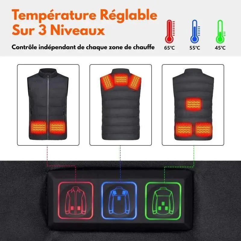 Gilet chauffant moto Unisexe JACKHEAT™ - LE PRATIQUE DU MOTARD