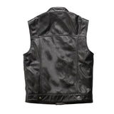Gilet cuir biker SOA - Le Pratique du Motard