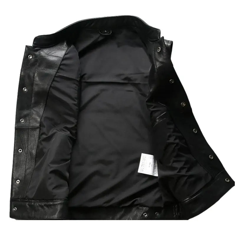 Gilet cuir biker SOA - Le Pratique du Motard
