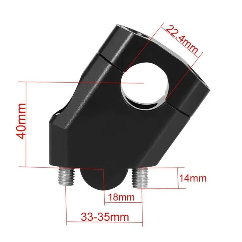Pack :phare additionnel LED moto avec Rehausse 40mm pour guidons Ø 22mm Le Pratique du Motard