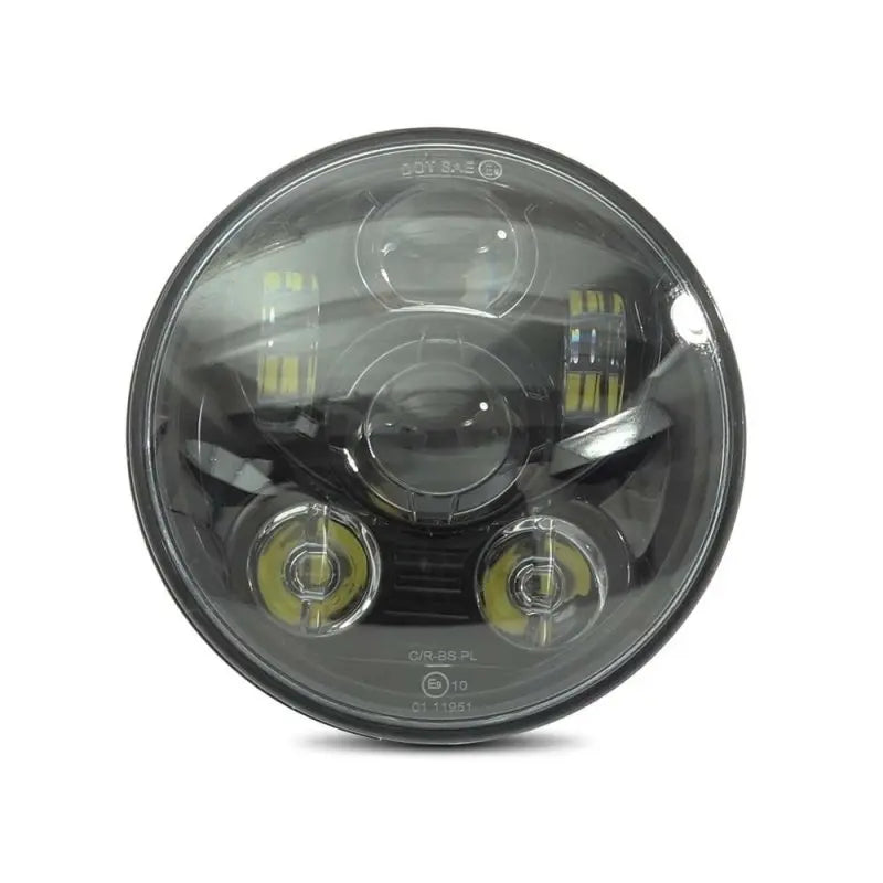 Phare avant LED motos, 5.75 pouces + support - Set Compatible Harley Davidson Dyna Sportster Softail Le Pratique du Motard