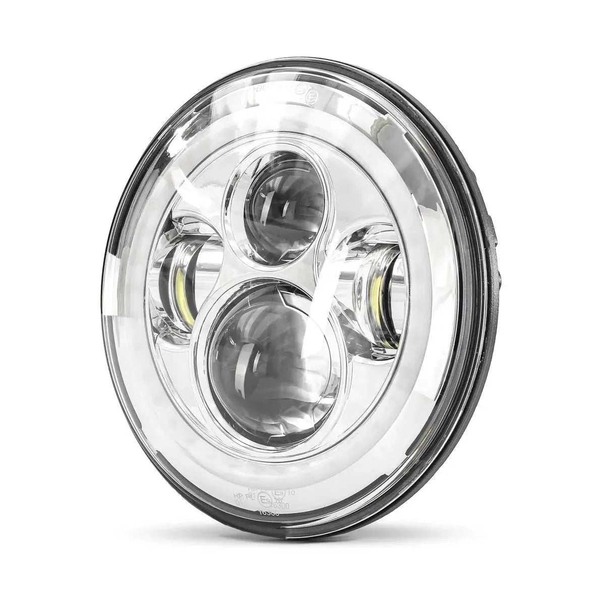Phare LED 7" compatible Harley Davidson - Chrome Le Pratique du Motard