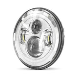Phare LED 7" compatible Harley Davidson - Chrome Le Pratique du Motard