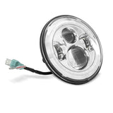 Phare LED 7" compatible Harley Davidson - Chrome Le Pratique du Motard