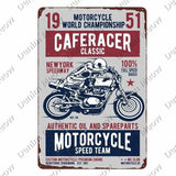 Plaque décorative métalique Moto Garage - Le Pratique du Motard
