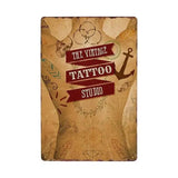 Plaque Métallique Femme tatouée - Le Pratique du Motard