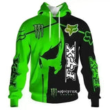 Pull à capuche Style FOX MONSTER - Le Pratique du Motard