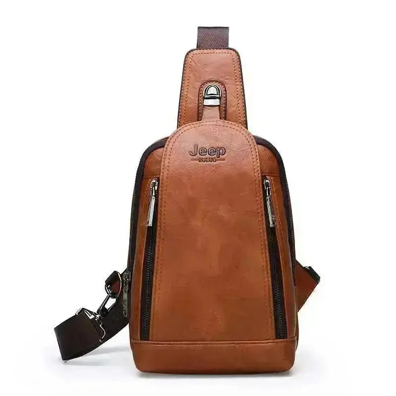 Sacoche en cuir bandouliere homme - JEEP - Le Pratique du Motard