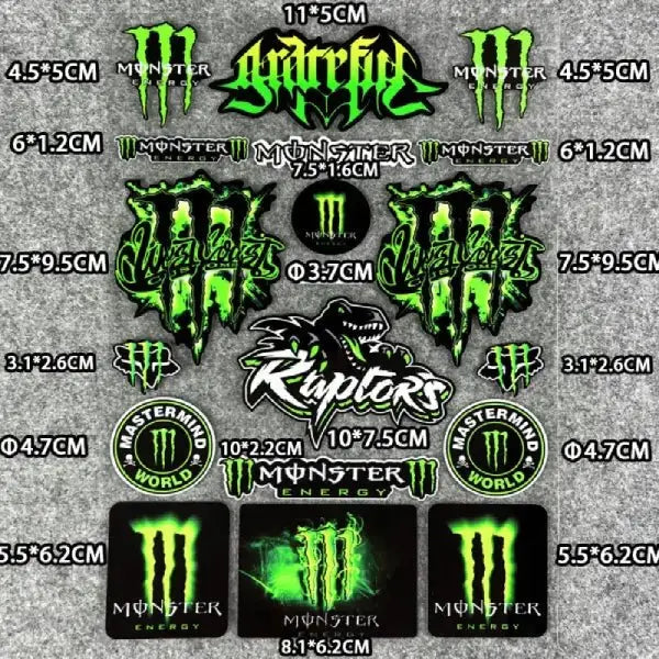 Stickers casque moto - X-TRM FOX MONSTER - Le Pratique du Motard