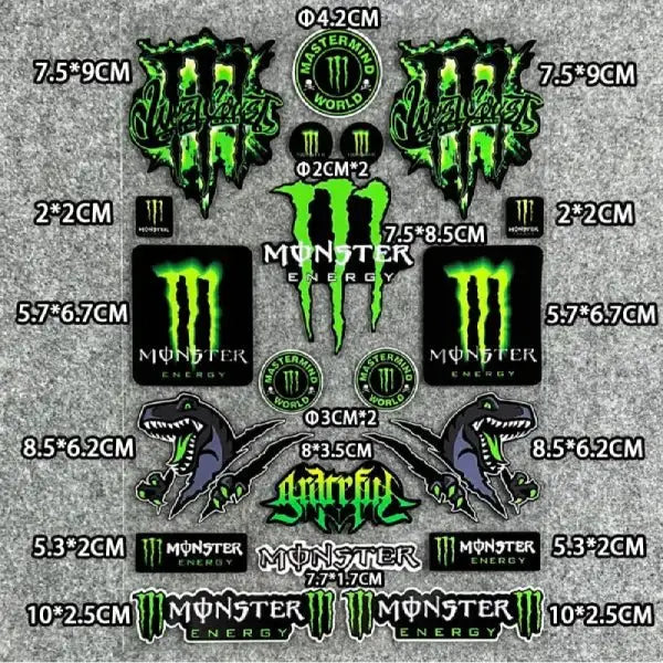 Stickers casque moto - X-TRM FOX MONSTER - Le Pratique du Motard