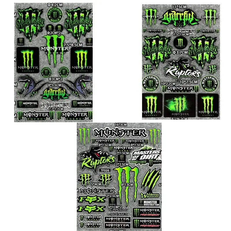 Stickers casque moto - X-TRM FOX MONSTER - Le Pratique du Motard