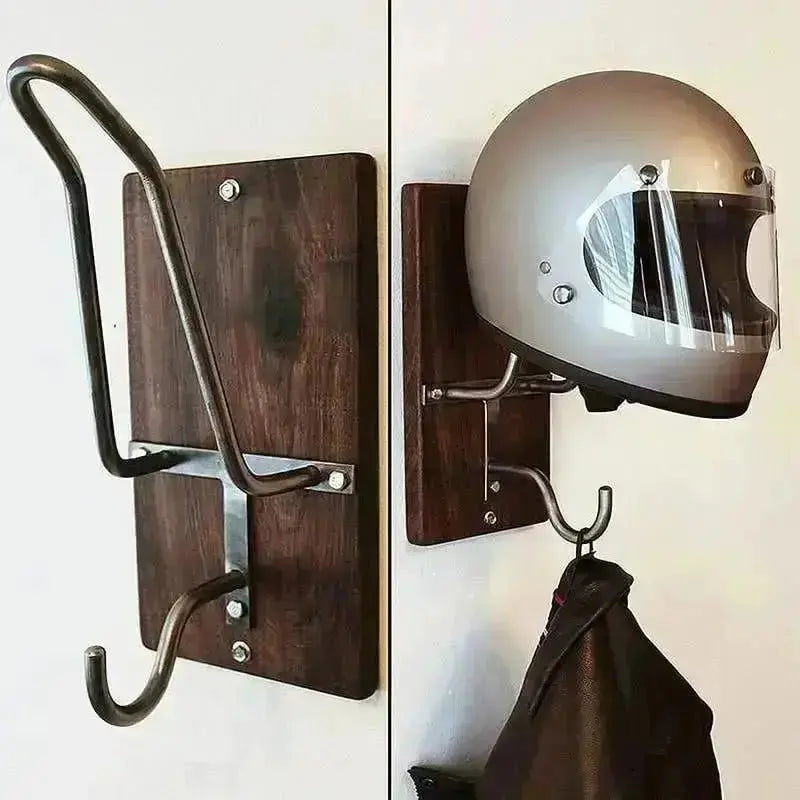 Porte casque moto Support mural bois compatible avec moto custom Iron XGP  HH4 noir CB24271 ✓ Achetez maintenant !
