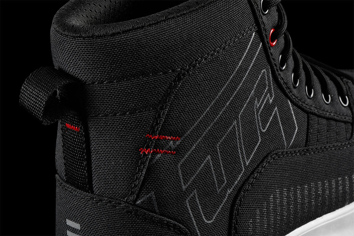 Chaussures Moto Furygan STOCKTON AIR D3O® — Homologué CE Noir - Rouge - LE PRATIQUE DU MOTARD
