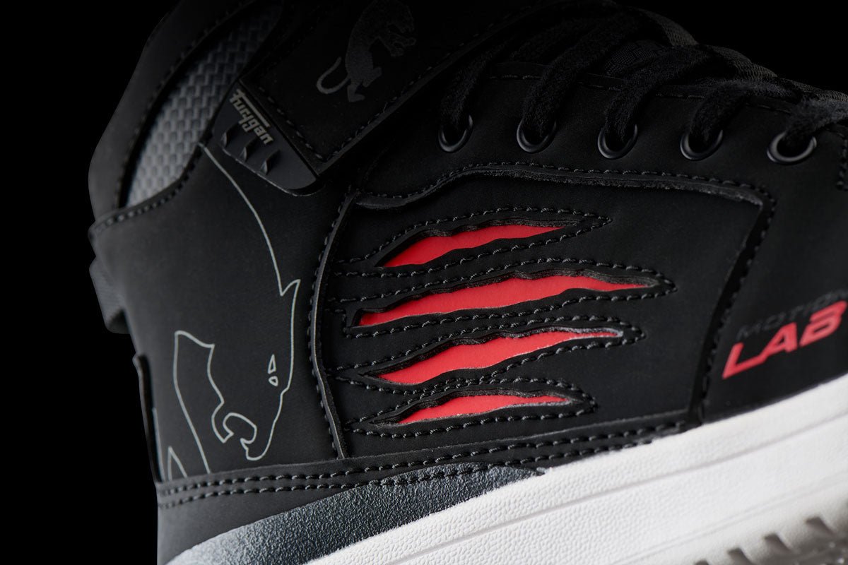 Chaussures Moto Furygan TARMAC D3O® — Homologué CE Noir - Rouge - LE PRATIQUE DU MOTARD