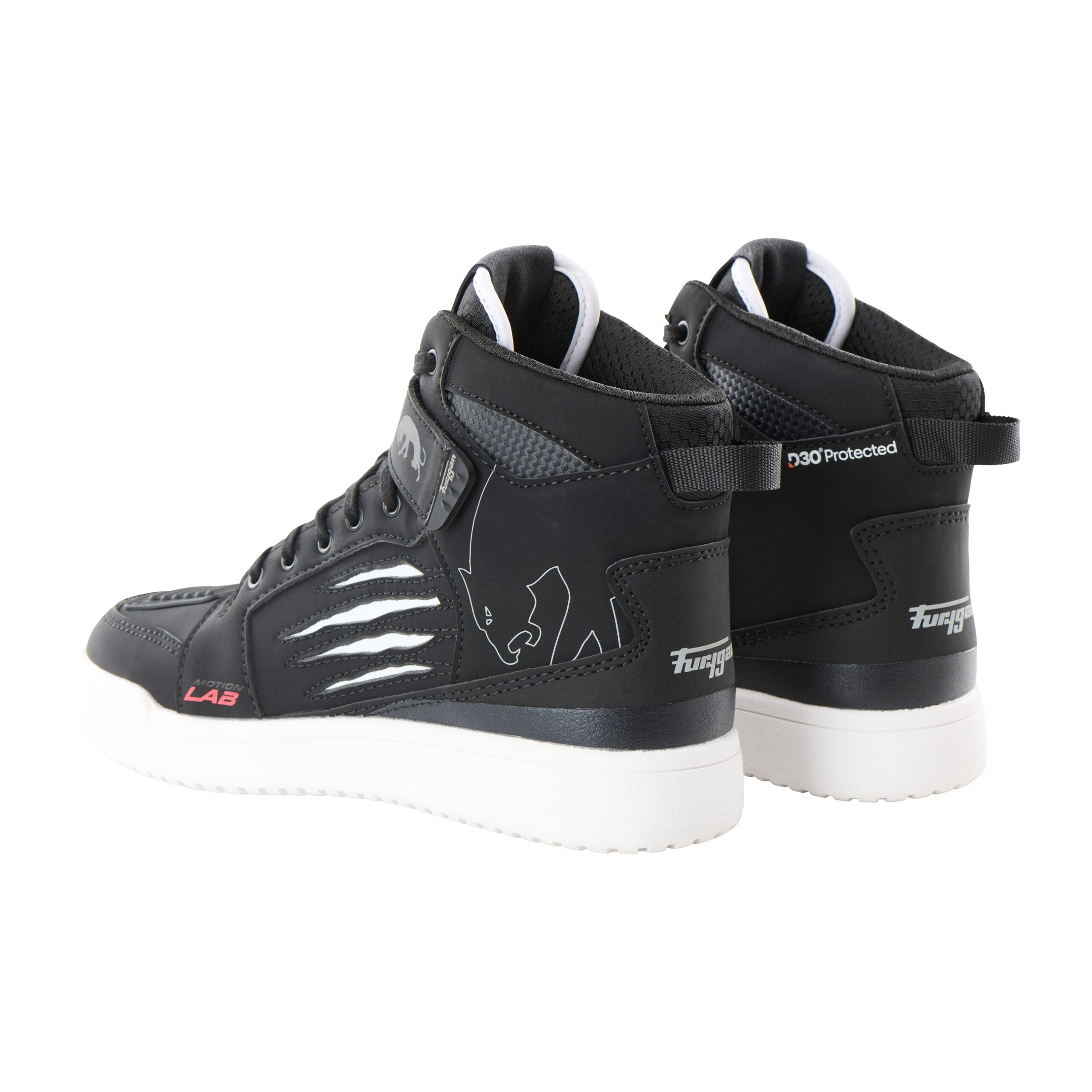 Chaussures Moto Furygan TARMAC D3O® — Homologué CE Noir - Blanc - LE PRATIQUE DU MOTARD
