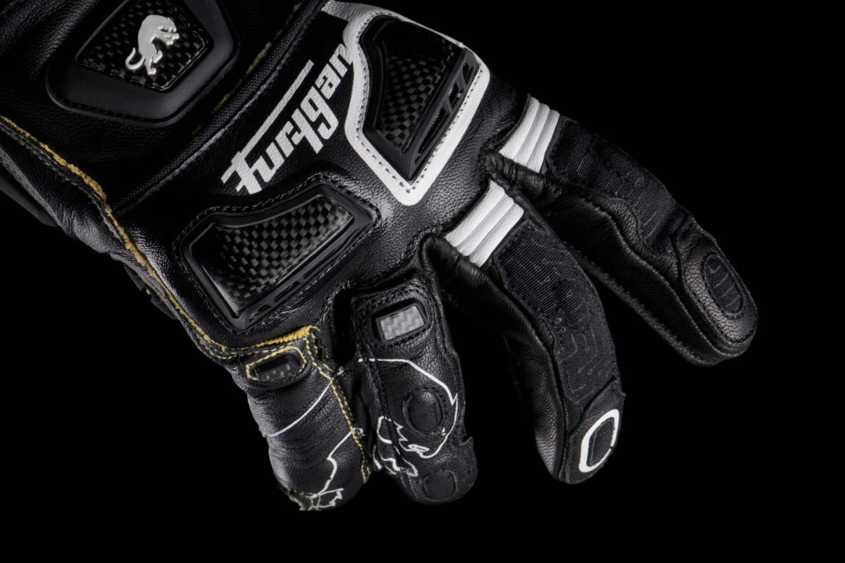 Gants Moto Furygan STYG20 X KEVLAR® Noir - Blanc — Certifié CE - LE PRATIQUE DU MOTARD