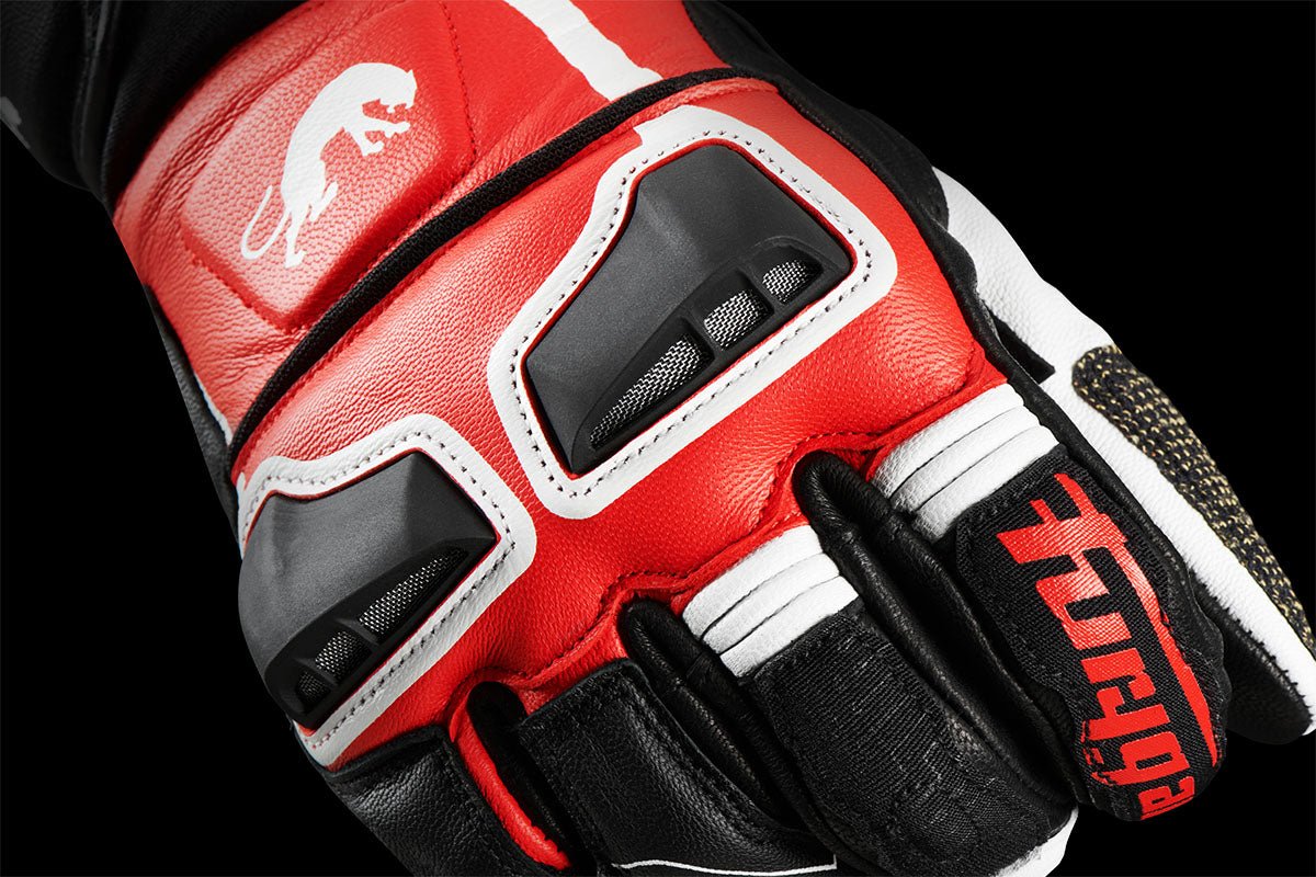 Gants Moto Furygan STYG15 Noir - Blanc - Rouge — Certifié CE - LE PRATIQUE DU MOTARD